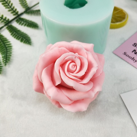 PRZY-Molde de silicona con forma de rosa para hornear, ramo de rosas, jabón 3D, flor, pastel, molde, decoraciones, arcilla, Chocolate, vela ► Foto 1/6