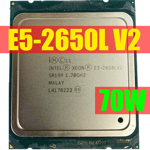 Intel Xeon E5-2650LV2 CPU SR19Y 1,70 GHz 10-25M LGA2011 E5-2650LV2 E5 2650L V2 procesador envío gratis E5-2650L V2 LGA2011 ► Foto 1/1