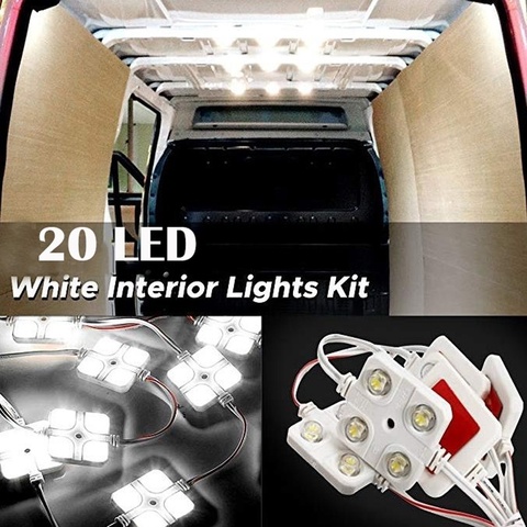 Luz led de techo Interior para coche, iluminación brillante para Interior de camión, remolque, camión, camión, Sprinter, 12v, 20Led ► Foto 1/6