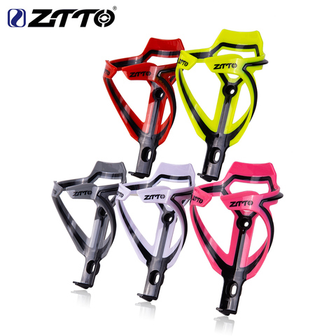 ZTTO-portabotellas para bicicleta de montaña, portabotellas de plástico ultraligero de dos tonos, color gris y rosa ► Foto 1/6