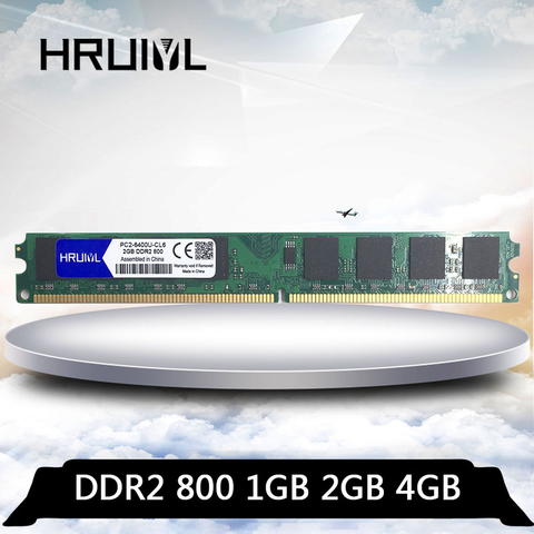 HRUIYL DDR2 2GB 4GB 1GB PC2-6400U 800 MHz para el escritorio de la computadora de la PC DDR DIMM 2 1G 2G 4G PC2 6400 DDR 2 800 MHz Memoria RAM Memoria ► Foto 1/5