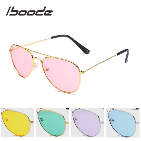 Iboode nueva moda lindo Gafas de sol Retro niño chico de lujo de marca de diseñadores, Gafas de sol de Gafas de Color caramelo Gafas UV400 Gafas ► Foto 1/6