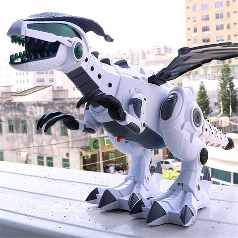 Pterosaurio Robot de dinosaurios con pulverizador grande para niños, juguete electrónico inteligente para caminar, modelo de Animal, regalo ► Foto 1/6
