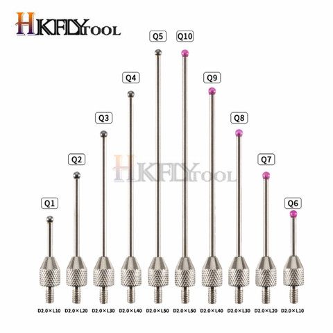 1PC Indicador de Dial sonda con bola de rubí puntos de contacto hilo Dial indicador de calibre de varilla de extensión Ruby multímetro Cable de prueba ► Foto 1/6