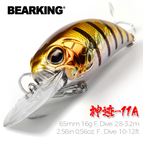 BearKing 65mm 16g modelo caliente A + señuelo de pesca nueva manivela 5 colores para elegir buceo 10-12ft, 2,8-3,2 m aparejos de pesca cebo duro ► Foto 1/6