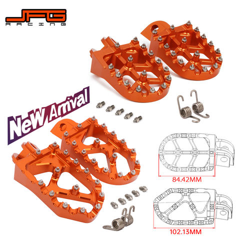 Motocicleta CNC pie clavijas pedales reposapiés para KTM SX SXF EXC EXCF XCF XCW XCFW 65 85, 125, 150, 250, 300, 350, 400, 450, 530 la aventura ► Foto 1/6