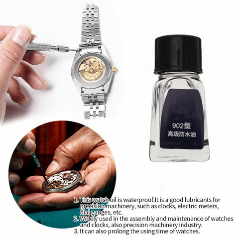 Herramientas de reparación de reloj profesional, 5ML, 902, aceite de reloj, resistente al agua, mantenimiento de aceite, lubricante, relojero, accesorios de reloj ► Foto 1/1