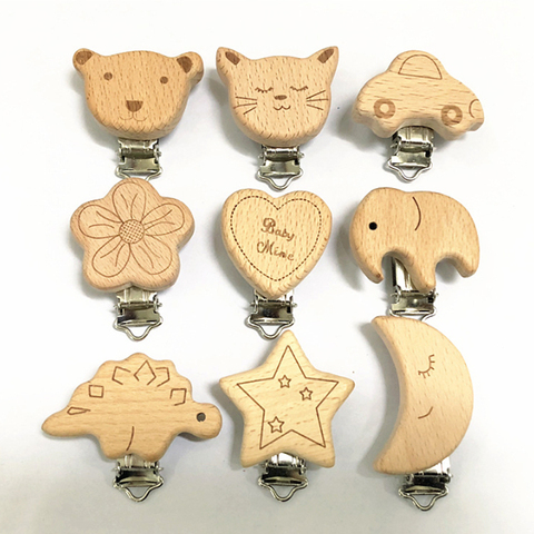 5 piezas dinares kuwaitíes 9 estilo lindo de madera de dibujos animados Animal tonto Natural cadena Haya haya caja bricolaje Clip para chupete Accesorios ► Foto 1/6