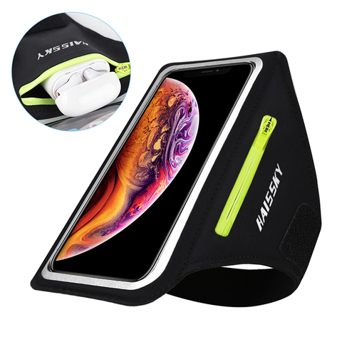 Deporte teléfono caso Banda de brazo para iPhone 11 Pro Max X XR 6 7 8 Plus, Samsung Nota 10 S10 S9 P30 gimnasio brazaletes para los Airpods bolsa ► Foto 1/6