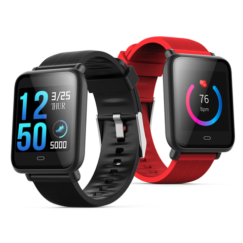 Reloj inteligente Q9 para hombre y mujer, pulsera deportiva con control del ritmo cardíaco y de la presión arterial, Bluetooth, para Android IOS y Fitness ► Foto 1/6