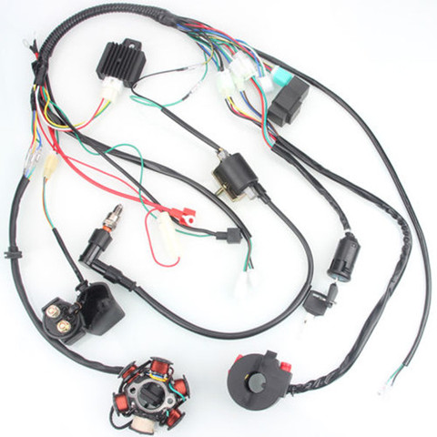 Arnés de cableado eléctrico completo CDI, bobina de estátor 6 para motocicleta, ATV, Quad Pit Bike, Buggy Go Kart 50, 70, 90, 110, 125cc ► Foto 1/5