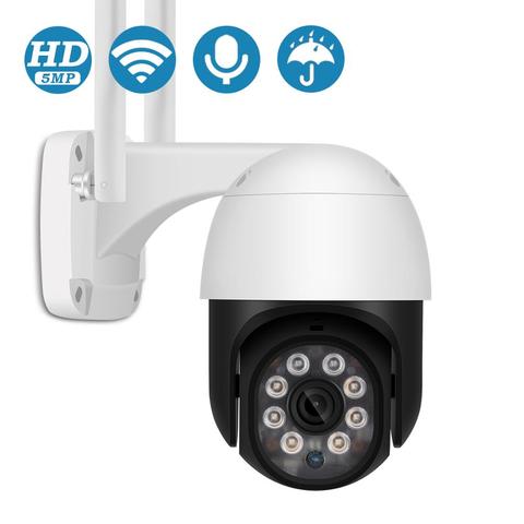 Cámara de seguimiento automático WiFi con visión nocturna IR, videocámara de vigilancia al aire libre con Audio de 2 vías, 5MP, 3MP, HD, PTZ ► Foto 1/6