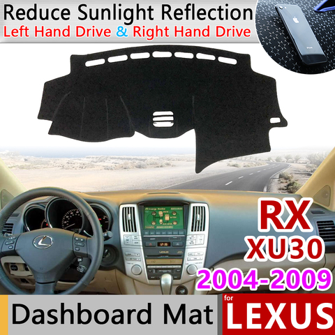 Para Lexus RX 2004 ~ 2009 XU30 estera antideslizante cubierta del salpicadero Dashmat protege los accesorios del coche RX300 RX330 RX350 RX400h 2006 ► Foto 1/6