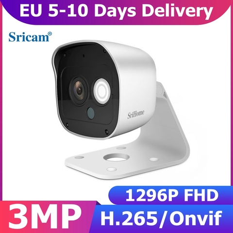 SriHome SH029 3MP 1296P Cámara IP WiFi Videovigilancia Seguridad Mini cámara Smart Home Baby Monitor Tarjeta de video HD Soporte Onvif CCTV System VS 2MP 1080P ► Foto 1/6