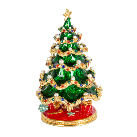 QIFU-Árbol de Navidad de Metal verde blanco, decoración del hogar, regalo de Festival, novedad ► Foto 1/6