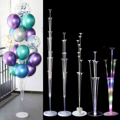7/11/13/19 tubos soporte para soporte confeti globos Feliz cumpleaños globos niños Baby Shower boda fiesta decoraciones ► Foto 1/6