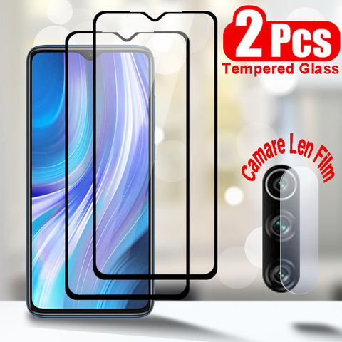 Vidrio Templado completo para Xiaomi Redmi Note 8 Pro Redmi 8A 8 Note8 T Protector de pantalla para Redmi Note 8T vidrio lente de la cámara ► Foto 1/6