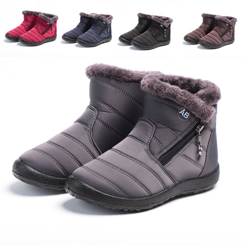 Botas de nieve impermeables para Mujer, botines ligeros e informales, cálidos, para invierno, 2022 ► Foto 1/6