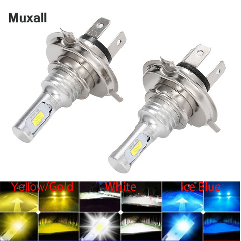 Muxall-bombilla de faro delantero LED Turbo Canbus h7 H4 H11 HB3 9005 HB4 9006, lámpara antiniebla de alta potencia, 12000LM, color blanco frío ► Foto 1/6