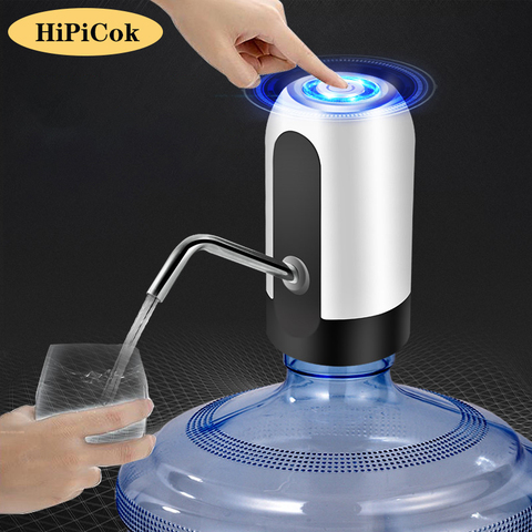 HiPiCok-dispensador de agua eléctrico automático, bomba de botella de agua con interruptor automático, con carga USB ► Foto 1/6