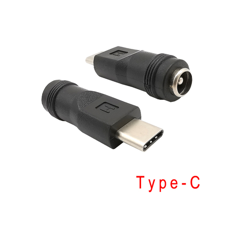 Conectores de enchufe tipo C para ordenador, convertidor de adaptador hembra para Notebook, PC y teléfono, USB macho a 5,5mm x 2,1mm, 1 Uds. ► Foto 1/3