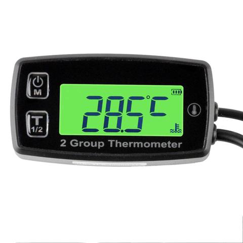 Digital 2 temperatura medidor termómetro contador de Sensor de temperatura para la suciedad Pit Bike Motor del Motor de coche medidor de temperatura de aceite RL-TM004 ► Foto 1/5