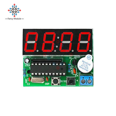Reloj electrónico diymore AT89C2051 C51 de 4 Bits, conjunto de producción electrónica DIY, Kits C51, reloj electrónico ► Foto 1/5