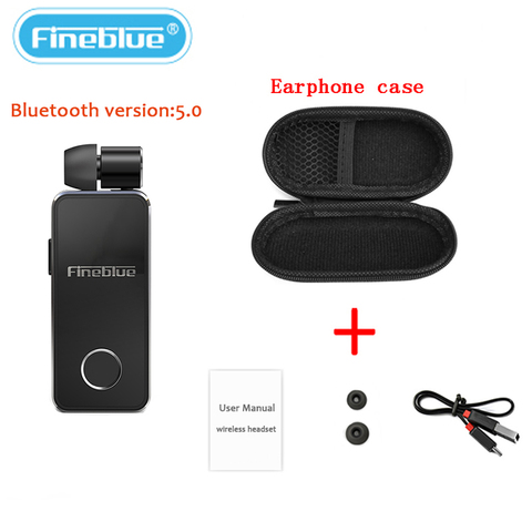 Fineblue-auriculares F2 Pro con Bluetooth 5,0, audífono retráctil estéreo de aleación de aluminio, manos libres, cancelación de ruido, F920 ► Foto 1/6