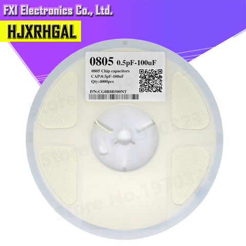 Condensador cerámico 1 carrete, 4000 Uds., 0805 smd, 1PF-10UF 4.7PF 6.8PF 330PF 680PF 22NF 33NF 220NF 1UF 2,2 UF 4,7 UF 10UF, nuevo original ► Foto 1/2