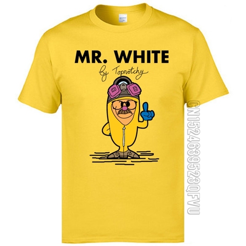 Camisetas con estampado de tema de dibujos animados para hombre, Camiseta de algodón con estampado de MR. WHITE Bad Breaking, Anime, novedad de 2022 ► Foto 1/6