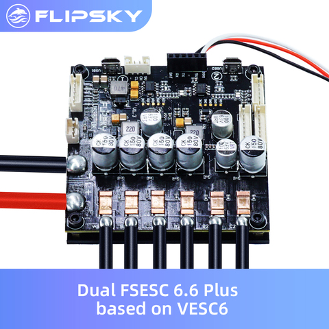 Dual FSESC6.6 Plus basado en VESC6 controlador de velocidad de placa larga eléctrica 100A 12s Skateboard ESC FLIPSKY ► Foto 1/6