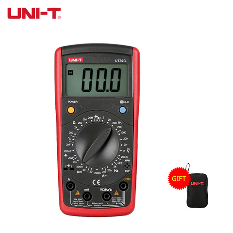 UNI-T de rango Manual del multímetro Digital UT39A/B/C/E UNI T Multitester condensador Transistor Tester DC AC voltios medidor de frecuencia ► Foto 1/5