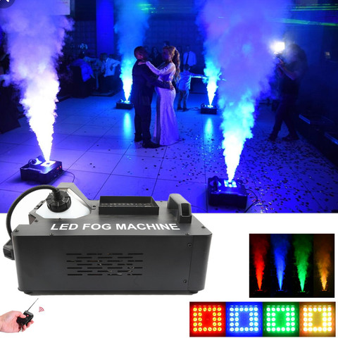 Máquina de niebla de 1500W, máquina de humo de escenario con Control remoto inalámbrico con luces LED RGB de 24x9W/equipo de niebla Vertical DMX512 ► Foto 1/6