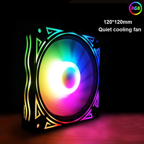 Syscooling-ventilador de refrigeración por agua, 120x120mm, RGB, con rodamiento hidráulico, silencioso, para carcasa de PC ► Foto 1/4