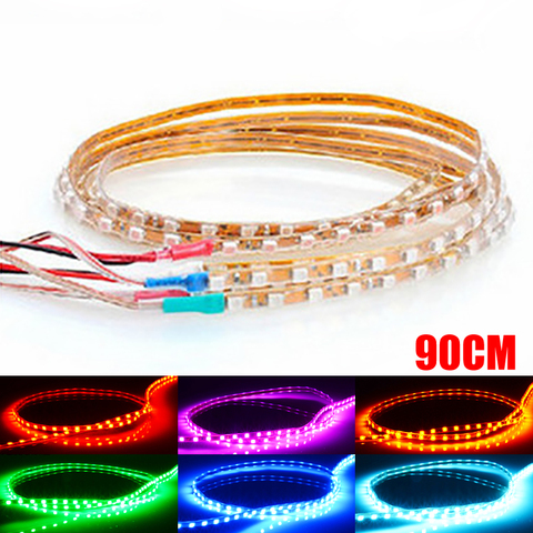 1x90cm Universal impermeable luces de circulación diurna DRL LED lámpara de coche exterior luces de tira lámpara de niebla estilo de coche DRL luz DC 12V ► Foto 1/6