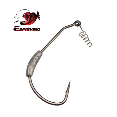 KESFISHING-anzuelo de pesca de 3,5g, 10g, 14g, 24g, 26g, de acero al carbono, anzuelo Offset, cabeza para señuelo suave, 5 uds. ► Foto 1/6