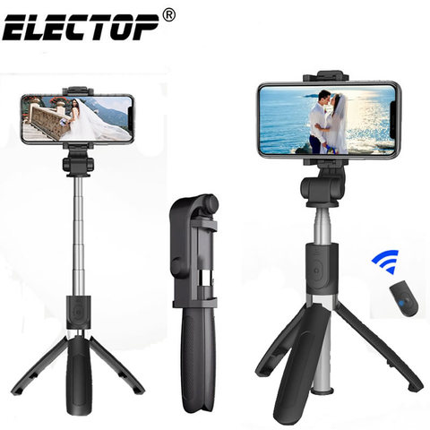 Palo de Selfie Bluetooth con trípode, palo de Selfie de aleación de plástico, palo Selfie para teléfono inteligente, palo Selfie para Iphone, Samsung y Huawei ► Foto 1/6