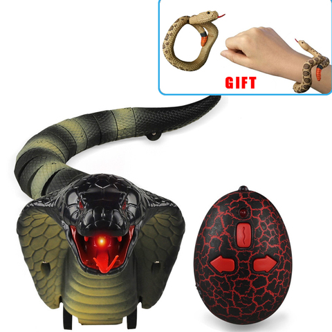 Serpiente de juguete con Control remoto para niños, juguete de serpiente, pulsera de plástico terrorífico, infrarrojo, divertido ► Foto 1/6