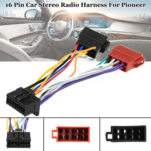 Adaptador arnés de Cable de coche para Kenwood / JVC estéreo para coche Radio ISO estándar, adaptador de conector de 16 Pines, Plug-Play, 1 Uds. ► Foto 1/6