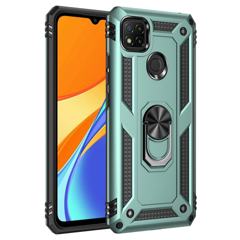 Funda con soporte de anillo armadura para Xiaomi Redmi 9C, NFC, 9, 9A, Note 9, Note 9S Pro, 9Pro, Redmi9c, Redmi9, carcasa de TPU a prueba de golpes ► Foto 1/6