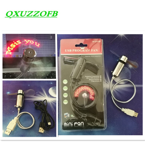 USB mini ego fans regalo creativo con luz LED Gadget fresco programación personalizada ajustable Multi-idioma dropship ► Foto 1/6