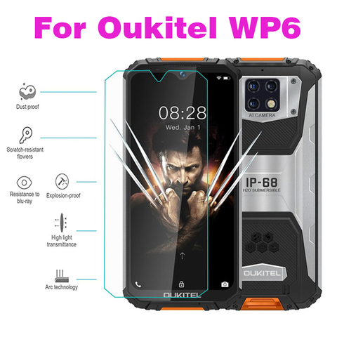 Vidrio templado para oukitel WP6, Protector de pantalla, película protectora endurecida para oukitel WP6 ► Foto 1/6