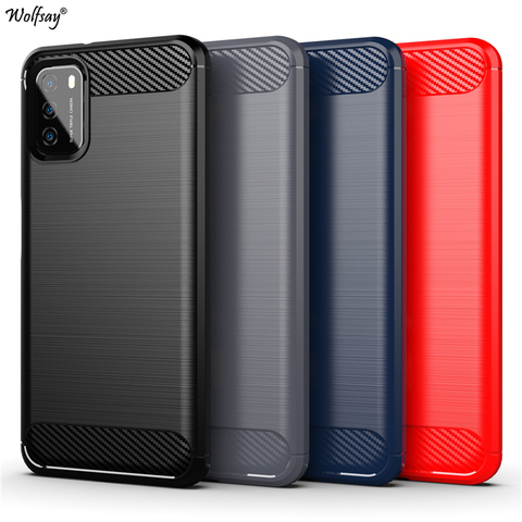 Funda de silicona suave para Xiaomi Poco M3, carcasa de goma para Xiaomi Poco M3, X3, NFC, Redmi Note 9 Pro, 9A, 9C, 10 ► Foto 1/6