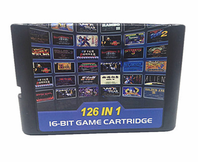 Cartucho de 126 Juegos populares en uno para consola Megadrive Genesis, cardge de juego para consolas sega, 126 en 1 ► Foto 1/5