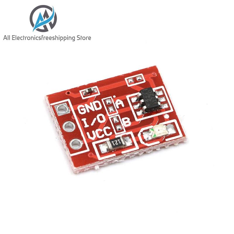 Nuevo TTP223 Módulo de botón táctil Tipo de condensador de canal único auto bloqueo Interruptor táctil sensor para Arduino ► Foto 1/6