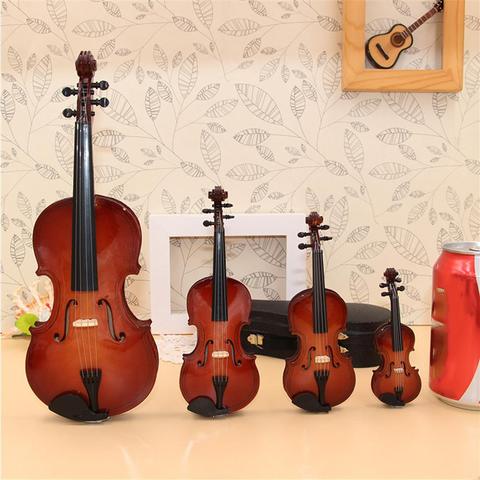 Dragonpad-Mini violín en miniatura, réplica con soporte y funda, colección de instrumentos musicales, adornos decorativos ► Foto 1/6