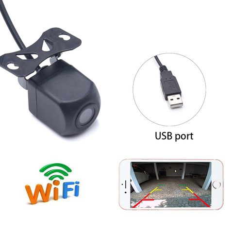 Cámara de marcha atrás WIFI para salpicadero de coche, cámara de visión nocturna de estrella para ipad, iPhone, con puerto USB ► Foto 1/6