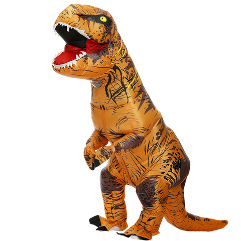 Caliente T REX dinosaurio inflable traje disfraces de fiesta Cosplay de lujo mascota Anime traje de Halloween para adultos niños Dino de dibujos animados ► Foto 1/6