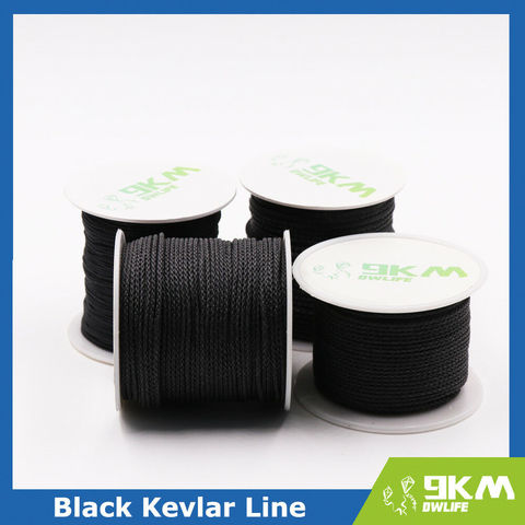 Hilo Kevlar negro de 50Lbs-2000Lbs, línea de asistencia de pesca trenzada, cuerda táctica de alta resistencia a la tracción, cable de mochilero kiterefractario ► Foto 1/6