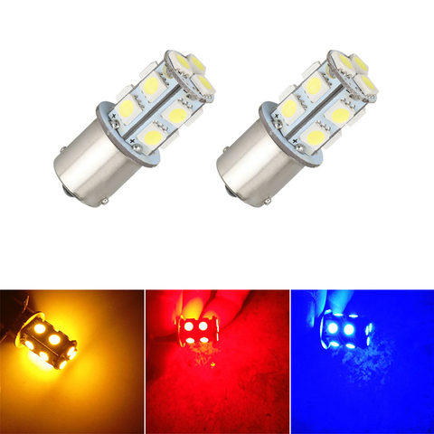 1156 S25 BA15S P21W R5W R10W 1141 5050 13smd blanco rojo del coche | Coche Led aparcamiento luces de señal de luces traseras de freno bombillas de marcha atrás 12V 24V ► Foto 1/6